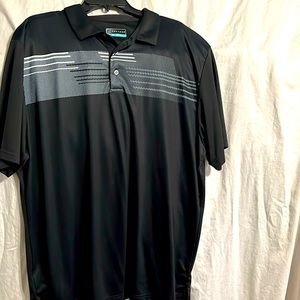 Men’s black golf shirt